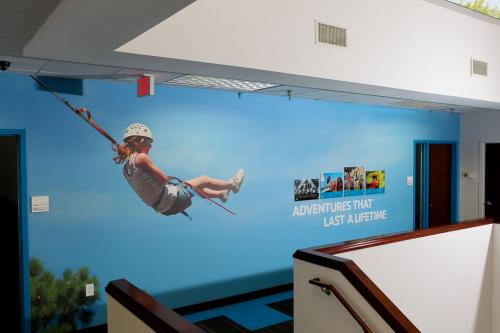 Front view of the YMCA mural